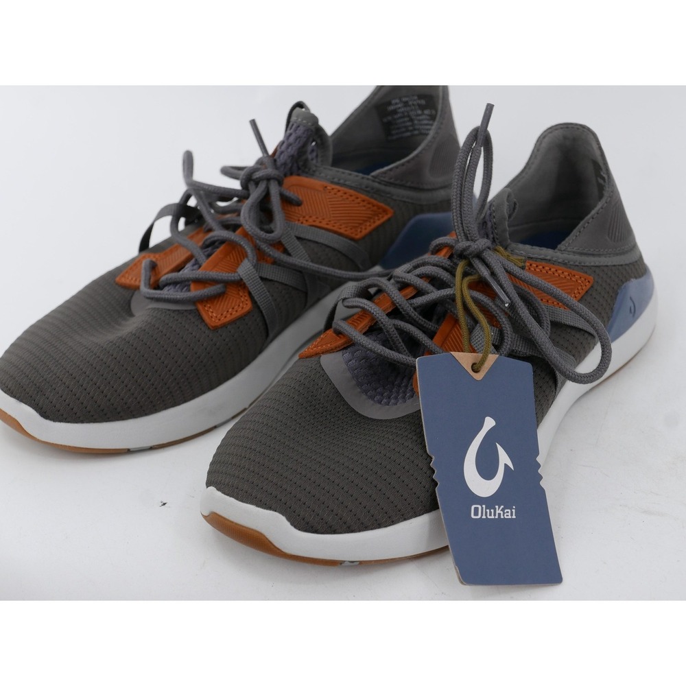 OluKai Mio Li Shoes Mens Size 9.5 Gray Indigo Athletic Sneakers 10440-PVVI